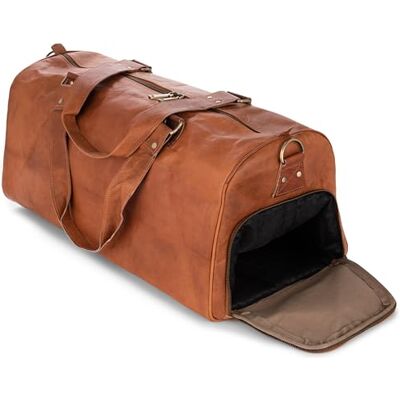 Berliner Bags Oslo Sac de Voyage en Cuir 50L Imperméable avec Compartiment à Chaussures et Bandoulière Amovible, Weekender Spacieux pour Hommes et Femmes, Idéal pour Le Sport – Marron - Publicité Berliner Bags Oslo Sac de Voyage en Cuir 50L Imperméable avec Compartiment à Chaussures et Bandoulière Amovible, Weekender Spacieux pour Hommes et Femmes, Idéal pour Le Sport – Marron - Publicité