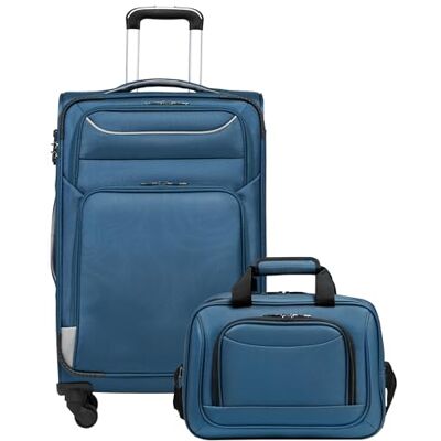 COOLIFE Valise Trolley Souple 66cm et 1 Grand Sac Bandoulière Valise Souple Trolley TSA & 4 Roues Spinner, ultra-légère, 1200D déperlant – Vacances Famille, 1 Semaine - Publicité COOLIFE Valise Trolley Souple 66cm et 1 Grand Sac Bandoulière Valise Souple Trolley TSA & 4 Roues Spinner, ultra-légère, 1200D déperlant – Vacances Famille, 1 Semaine - Publicité