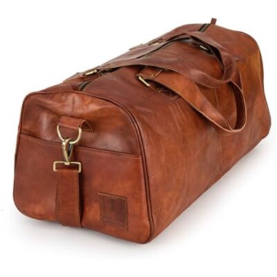 Berliner Bags Oslo Sac de Voyage en Cuir Véritable 50 L Imperméable avec Bandoulière Amovible, Weekender Spacieux pour Hommes et Femmes, Idéal pour Le Week-End – Marron - Publicité Berliner Bags Oslo Sac de Voyage en Cuir Véritable 50 L Imperméable avec Bandoulière Amovible, Weekender Spacieux pour Hommes et Femmes, Idéal pour Le Week-End – Marron - Publicité