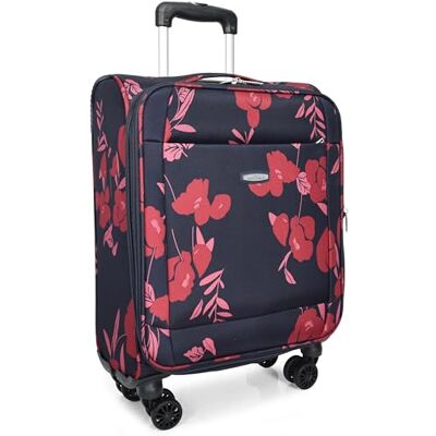 A1 FASHION GOODS Valise légère et extensible à 4 roues avec coque souple et extensible Motif floral Bleu marine, bleu marine, CABIN H: 55 x L: 37 x W: 24 cm, 2.4kg, Valise - Publicité A1 FASHION GOODS Valise légère et extensible à 4 roues avec coque souple et extensible Motif floral Bleu marine, bleu marine, CABIN H: 55 x L: 37 x W: 24 cm, 2.4kg, Valise - Publicité