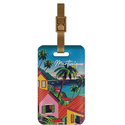Color Pop® Etiquette Sac ou Bagage Martinique (Imprimé Case) Fabrication française en PVC Accessoires de Voyage 10,6 x 6,2 cm - Publicité Color Pop® Etiquette Sac ou Bagage Martinique (Imprimé Case) Fabrication française en PVC Accessoires de Voyage 10,6 x 6,2 cm - Publicité