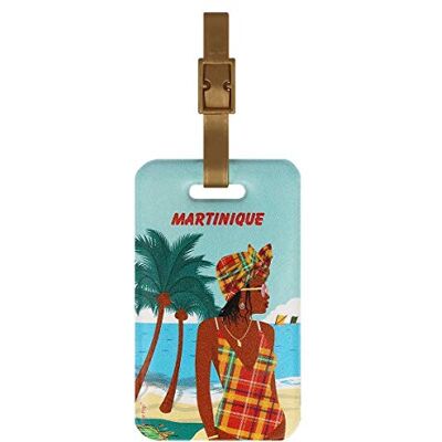 Color pop® Etiquette Sac ou Bagage Martinique (Imprimé Madras) Fabrication française en PVC Accessoires de Voyage 10,6 x 6,2 cm - Publicité Color pop® Etiquette Sac ou Bagage Martinique (Imprimé Madras) Fabrication française en PVC Accessoires de Voyage 10,6 x 6,2 cm - Publicité
