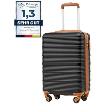 COOLIFE Valise Cabine 55x35x20 pour Ryanair, Valise Ryanair Cabine Bagages Cabine pour Courts Séjours et Voyages D'affaires, Coque Rigide en ABS avec Serrure TSA, 4 Roues Pivotantes à 360° - Publicité COOLIFE Valise Cabine 55x35x20 pour Ryanair, Valise Ryanair Cabine Bagages Cabine pour Courts Séjours et Voyages D'affaires, Coque Rigide en ABS avec Serrure TSA, 4 Roues Pivotantes à 360° - Publicité
