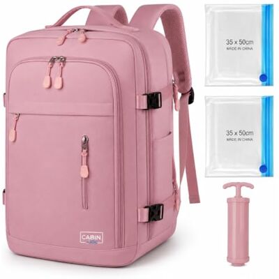 TROLLEY ADC Sac à Dos Cabine 40x30x20 cm avec Kit de Compression – Bagage Gratuit Ryanair Wizz Air EasyJet Vueling Transavia – Sac Voyage Femme Homme – CABIN ADC (Rose) - Publicité TROLLEY ADC Sac à Dos Cabine 40x30x20 cm avec Kit de Compression – Bagage Gratuit Ryanair Wizz Air EasyJet Vueling Transavia – Sac Voyage Femme Homme – CABIN ADC (Rose) - Publicité