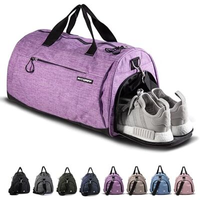 Fitgriff® Sac de Sport Homme & Femme V1 Sacs de Voyage avec Compartiments Chaussures et Humide, pour Gym, Fitness, Weekend Duffel Bag (Purple, 58 x 31 x 31 cm (Medium)) - Publicité Fitgriff® Sac de Sport Homme & Femme V1 Sacs de Voyage avec Compartiments Chaussures et Humide, pour Gym, Fitness, Weekend Duffel Bag (Purple, 58 x 31 x 31 cm (Medium)) - Publicité
