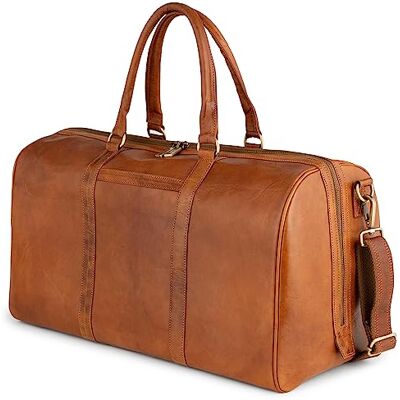Berliner Bags Boston Sac de Voyage en Cuir 40 L avec Bandoulière Amovible – Weekender Spacieux et Élégant pour Homme et Femme, Idéal pour Le Sport, Le Travail ou Le Week-End – Marron - Publicité Berliner Bags Boston Sac de Voyage en Cuir 40 L avec Bandoulière Amovible – Weekender Spacieux et Élégant pour Homme et Femme, Idéal pour Le Sport, Le Travail ou Le Week-End – Marron - Publicité