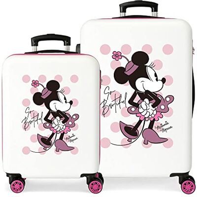 Disney Passe un Bon Moment Minnie So Beautiful Ensemble Valise Rose 55/65 cms ABS Rigide Serrure latérale à combinaison 56L 6 kgs 4 roues doubles bagage à main - Publicité Disney Passe un Bon Moment Minnie So Beautiful Ensemble Valise Rose 55/65 cms ABS Rigide Serrure latérale à combinaison 56L 6 kgs 4 roues doubles bagage à main - Publicité