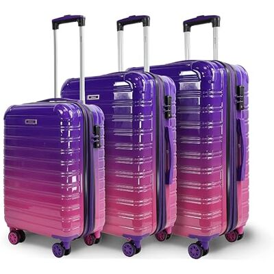 Blade Lot de 3 valises extensibles Valise à coque rigide Valise légère à roulettes Bagage à main en ABS + PC avec serrure TSA Valise à 4 roues Spinner Lot de 3 valises de voyage, lilas, Set, - Publicité Blade Lot de 3 valises extensibles Valise à coque rigide Valise légère à roulettes Bagage à main en ABS + PC avec serrure TSA Valise à 4 roues Spinner Lot de 3 valises de voyage, lilas, Set, - Publicité