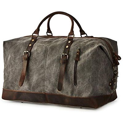 BRASS TACKS Leathercraft Poche en Laiton (Maroquinerie) Sac de Week-End en Toile cirée pour Hommes - Publicité BRASS TACKS Leathercraft Poche en Laiton (Maroquinerie) Sac de Week-End en Toile cirée pour Hommes - Publicité