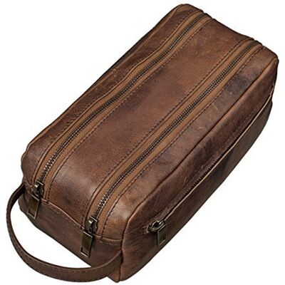 STILORD Kurt Vintage Trousse de Toilette/Trousse de Voyage en véritable Cuir de Boeuf Couleur:Noir - Publicité STILORD Kurt Vintage Trousse de Toilette/Trousse de Voyage en véritable Cuir de Boeuf Couleur:Noir - Publicité