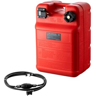 VEVOR Réservoir marin portable de 24 litres avec tuyau de 3 m, jauge pour moteur hors-bord, yacht, pêche, bateau de pont, rouge - Publicité VEVOR Réservoir marin portable de 24 litres avec tuyau de 3 m, jauge pour moteur hors-bord, yacht, pêche, bateau de pont, rouge - Publicité