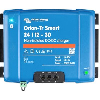 Victron Energy Orion-TR Smart 24/12-Volt 30 A 360 W CC-CC Chargeur Non Isolé (Bluetooth) - Publicité Victron Energy Orion-TR Smart 24/12-Volt 30 A 360 W CC-CC Chargeur Non Isolé (Bluetooth) - Publicité