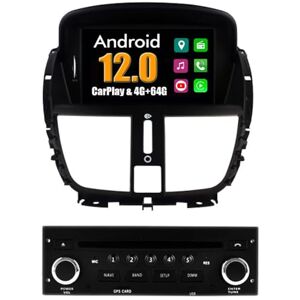 RoverOne Système Android 7 Pouces Autoradio GPS pour Peugeot 207 avec navigation radio stéréo DVD Bluetooth SD USB écran tactile - Publicité