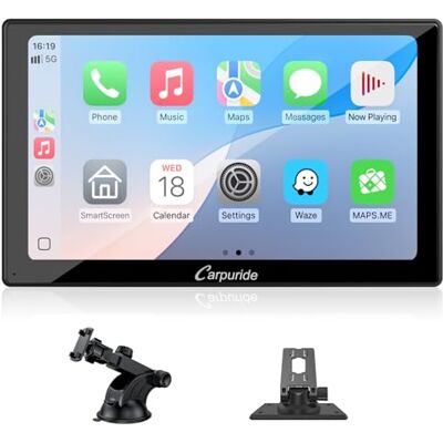 CARPURIDE V9 Autoradio Portable sans Fil Carplay et Android Auto, écran Tactile HD 1080p de 9 Pouces avec BT 5.0, Lien Miroir, Support léger pour Camion, véhicule récréatif - Publicité CARPURIDE V9 Autoradio Portable sans Fil Carplay et Android Auto, écran Tactile HD 1080p de 9 Pouces avec BT 5.0, Lien Miroir, Support léger pour Camion, véhicule récréatif - Publicité
