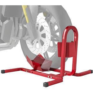 HOMCOM Lève moto béquille d'atelier support roue moto support béquille moto bloque roue 17 à 21 pouces métal époxy rouge - Publicité HOMCOM Lève moto béquille d'atelier support roue moto support béquille moto bloque roue 17 à 21 pouces métal époxy rouge - Publicité