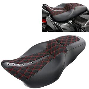 Craftride Selle biplace Compatible avec Harley Davidson Electra Glide Classic 08-13 SD4 Noir Rouge - Publicité Craftride Selle biplace Compatible avec Harley Davidson Electra Glide Classic 08-13 SD4 Noir Rouge - Publicité