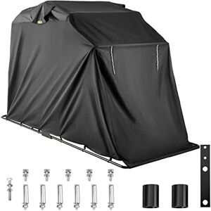 VEVOR Housse pour Moto 270x105x155 cm, Couverture Imperméable Moto Vélo en Oxford 600D, Abri Moto Extérieur Antivol et Anti-Corrosion, Tente-Garage Capot Cadre en Acier Robuste, Bâche Abri Noir - Publicité