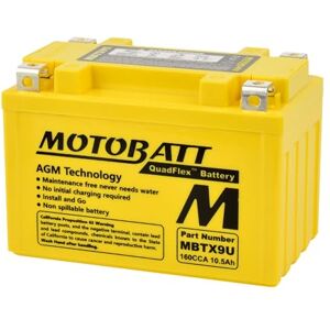 MOTOBATT MBTX9U Quadflex AGM Batterie Moto 12V 10Ah - Publicité MOTOBATT MBTX9U Quadflex AGM Batterie Moto 12V 10Ah - Publicité