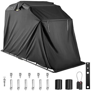 VEVOR Housse pour Moto 340x137x190 cm, Couverture Imperméable Moto Vélo en Oxford 600D, Abri Moto Extérieur Antivol avec Cadenas de Sécurité, Tente-Garage Capot Cadre en Acier Robuste, Bâche Abri Noir - Publicité