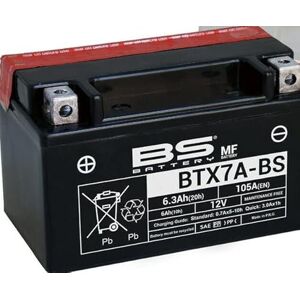 BS Battery Batterie moto BS BTX7A-BS (YTX7A-BS) Sans entretien 12 V 6 Ah Dimensions : 150 x 87 x 93 mm compatible avec KYMCO V1 125 Fi 125 2011 - Publicité