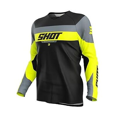 Shot Race Gear Crossshirt Jaune Néon - Maillot - Publicité Shot Race Gear Crossshirt Jaune Néon - Maillot - Publicité