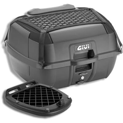 Givi Top case B45B+ 45L NOIR COUVERCLE avec plaque monolock dossier universel - Publicité Givi Top case B45B+ 45L NOIR COUVERCLE avec plaque monolock dossier universel - Publicité