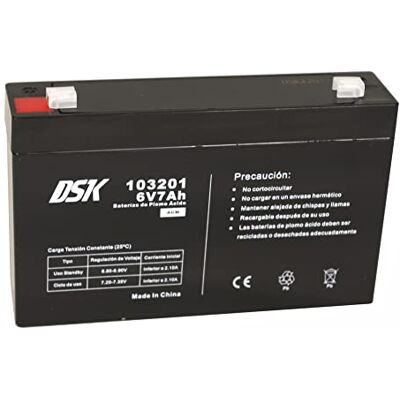 Batterie Dsk 6V 7Ah - Rechargeable, Technologie Gel, Étanche - Batterie - Publicité Batterie Dsk 6V 7Ah - Rechargeable, Technologie Gel, Étanche - Batterie - Publicité