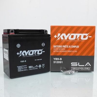 Kyoto - YB9B - 12V - 9Ah - Batterie - Publicité Kyoto - YB9B - 12V - 9Ah - Batterie - Publicité