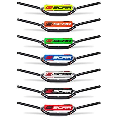 SCAR Guidon Moto Cross 22mm Bas Alu Street Roadster Hornet CB Bandit GSR Z750 Mousse bleu foncé - Publicité SCAR Guidon Moto Cross 22mm Bas Alu Street Roadster Hornet CB Bandit GSR Z750 Mousse bleu foncé - Publicité