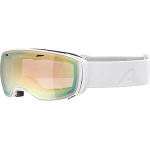 Alpina Estetica QV - Miroir Or, Blanc Brillant - Masque de Ski - Publicité Alpina Estetica QV - Miroir Or, Blanc Brillant - Masque de Ski - Publicité