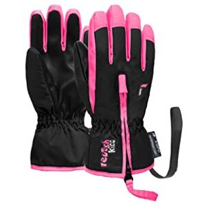 Reusch Unisexe Bébés Ben Gants de Ski Confortables et Coupe-Vent Gants de Tous Les Jours Gants bébé Gants de Neige pour la Luge Gants d'hiver 7769 Noir/Knockout Rose, V - Publicité