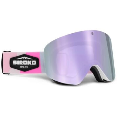 SIROKO Masques de Ski et Snowboard pour Enfant GX Muffin Blanc/Rose - Publicité SIROKO Masques de Ski et Snowboard pour Enfant GX Muffin Blanc/Rose - Publicité