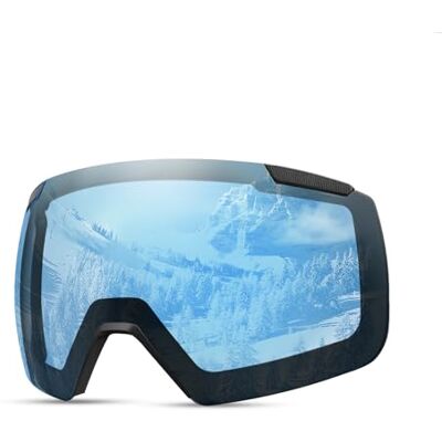 OutdoorMaster Lentille de remplacement pour lunettes de ski Heron, remplacement magnétique facile, anti-buée, lentille OVP, large champ de vision. Publicité OutdoorMaster Lentille de remplacement pour lunettes de ski Heron, remplacement magnétique facile, anti-buée, lentille OVP, large champ de vision. Publicité