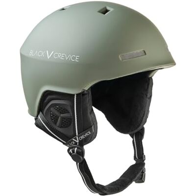 BLACK CREVICE Casque de ski pour homme et femme Modèle : Aspen I Casque de snowboard au design sportif I Ajustement en continu de la taille, vert militaire, S - Publicité BLACK CREVICE Casque de ski pour homme et femme Modèle : Aspen I Casque de snowboard au design sportif I Ajustement en continu de la taille, vert militaire, S - Publicité