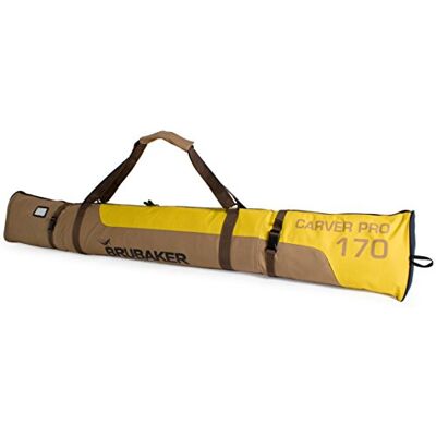 BRUBAKER ‘Carver Pro 2.0’ Série limitée Housse à Skis rembourrée pour 1 Paire de Skis et Bâtons 170 cm Brun/Jaune - Publicité BRUBAKER ‘Carver Pro 2.0’ Série limitée Housse à Skis rembourrée pour 1 Paire de Skis et Bâtons 170 cm Brun/Jaune - Publicité