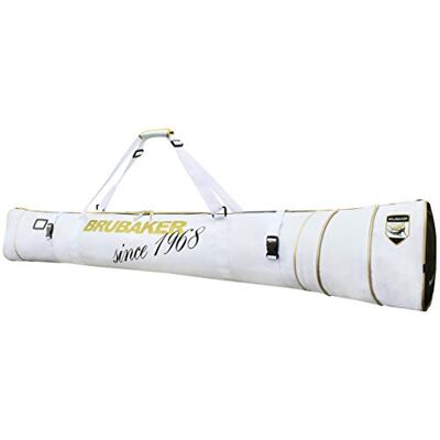 BRUBAKER 'Carver Pro Grenoble' Housse à Skis rembourrée pour 1 Paire de Skis & bâtons 170 cm Blanc/Doré - Publicité BRUBAKER 'Carver Pro Grenoble' Housse à Skis rembourrée pour 1 Paire de Skis & bâtons 170 cm Blanc/Doré - Publicité