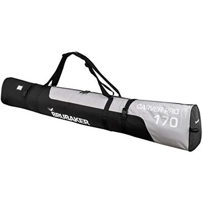 BRUBAKER 'CarverPro XP' Housse à Skis rembourrée pour 1 Paire de Skis + Bâtons 170 cm Noir/Argenté - Publicité BRUBAKER 'CarverPro XP' Housse à Skis rembourrée pour 1 Paire de Skis + Bâtons 170 cm Noir/Argenté - Publicité