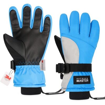 OutdoorMaster Gants de ski et de neige pour enfants, gants d'hiver coupe-vent imperméables thermiques pour enfants, unisexe, garçons et filles, sports d'hiver, ski, snowboard - Publicité OutdoorMaster Gants de ski et de neige pour enfants, gants d'hiver coupe-vent imperméables thermiques pour enfants, unisexe, garçons et filles, sports d'hiver, ski, snowboard - Publicité