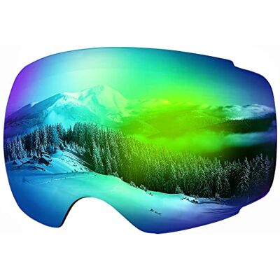 OutdoorMaster Les Lentilles de Remplacement pour Lunettes de Ski Pro Plus de 20 couleurs différentes pour Masque de Ski (VLT 18% Green Lens with Free Carrying Pouch) - Publicité OutdoorMaster Les Lentilles de Remplacement pour Lunettes de Ski Pro Plus de 20 couleurs différentes pour Masque de Ski (VLT 18% Green Lens with Free Carrying Pouch) - Publicité