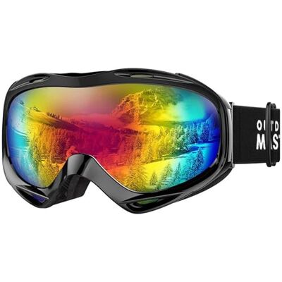 OutdoorMaster Lunettes de ski OTG Surlunettes de ski/snowboard pour hommes, femmes & adolescents 100% protection UV (VLT 15% Revo Rouge) - Publicité OutdoorMaster Lunettes de ski OTG Surlunettes de ski/snowboard pour hommes, femmes & adolescents 100% protection UV (VLT 15% Revo Rouge) - Publicité