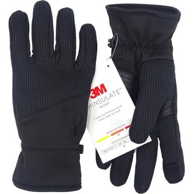 Spyder Core Conduct Gants de protection en cuir avec paume en cuir extensible à 360 degrés Compatible écran tactile Noir Taille S - Publicité Spyder Core Conduct Gants de protection en cuir avec paume en cuir extensible à 360 degrés Compatible écran tactile Noir Taille S - Publicité