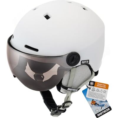 Meteor - MTR - White - Ski Helmet - Publicité Meteor - MTR - White - Ski Helmet - Publicité