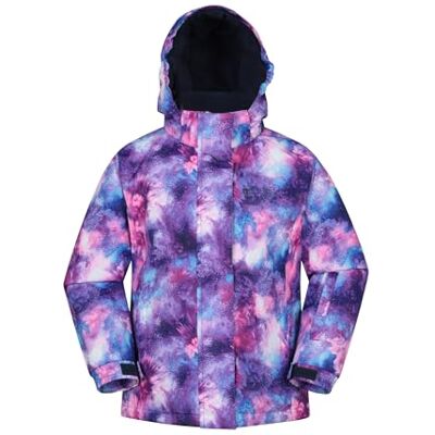 Mountain Warehouse Veste de Ski Snowdrop imprimée pour Enfant Imperméable, Jupe Pare-Neige intégrée, Poches zippées, Capuche détachable, Poignets Ajustables, Hiver - Publicité Mountain Warehouse Veste de Ski Snowdrop imprimée pour Enfant Imperméable, Jupe Pare-Neige intégrée, Poches zippées, Capuche détachable, Poignets Ajustables, Hiver - Publicité