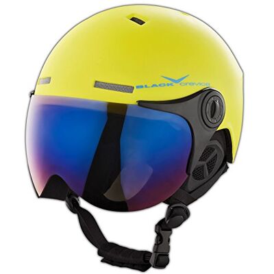 BLACK CREVICE Casque de Ski Saalbach I Casque de Ski avec visière Style Pilote diverses Couleurs I Hommes & Femmes INCL. visière de Rechange I Casque de Snowboard Unisexe I Taille réglable - Publicité BLACK CREVICE Casque de Ski Saalbach I Casque de Ski avec visière Style Pilote diverses Couleurs I Hommes & Femmes INCL. visière de Rechange I Casque de Snowboard Unisexe I Taille réglable - Publicité