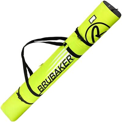 BRUBAKER 'Carver Champion' Housse à Skis rembourrée pour 1 Paire de Skis + Bâtons 170 cm Jaune Fluo/Noir - Publicité BRUBAKER 'Carver Champion' Housse à Skis rembourrée pour 1 Paire de Skis + Bâtons 170 cm Jaune Fluo/Noir - Publicité