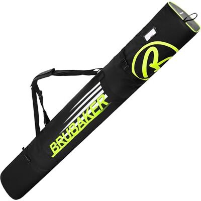 BRUBAKER 'Carver Champion' Housse à Skis rembourrée pour 1 Paire de Skis + Bâtons 170 cm Noir/Jaune Fluo - Publicité BRUBAKER 'Carver Champion' Housse à Skis rembourrée pour 1 Paire de Skis + Bâtons 170 cm Noir/Jaune Fluo - Publicité