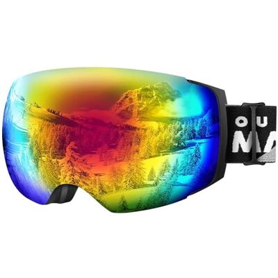 OutdoorMaster Masque de Ski Pro Lunettes de Ski Frameless, Lentille Interchangeable 100% Protection UV400 Masques de Snowboard pour Hommes & Femme,Garçons et Filles - Publicité OutdoorMaster Masque de Ski Pro Lunettes de Ski Frameless, Lentille Interchangeable 100% Protection UV400 Masques de Snowboard pour Hommes & Femme,Garçons et Filles - Publicité