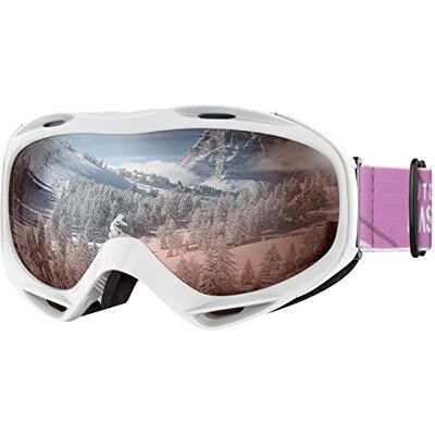 OutdoorMaster Masque de ski OTG unisexe, anti-buée, protection UV 100 %, lunettes de ski, snowboard pour homme, femme, garçons et filles (Rouge Rose VLT 12 %) - Publicité OutdoorMaster Masque de ski OTG unisexe, anti-buée, protection UV 100 %, lunettes de ski, snowboard pour homme, femme, garçons et filles (Rouge Rose VLT 12 %) - Publicité