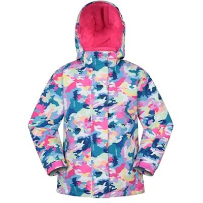 Mountain Warehouse Veste de Ski Snowdrop imprimée pour Enfant Imperméable, Jupe Pare-Neige intégrée, Poches zippées, Capuche détachable, Poignets Ajustables, Hiver - Publicité Mountain Warehouse Veste de Ski Snowdrop imprimée pour Enfant Imperméable, Jupe Pare-Neige intégrée, Poches zippées, Capuche détachable, Poignets Ajustables, Hiver - Publicité