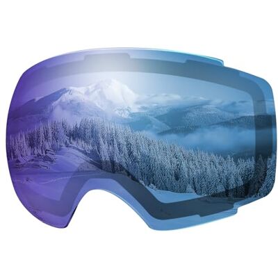 OutdoorMaster Verres de rechange Pro pour lunettes de ski – Plus de 20 choix (VLT 33 % bleu glacier) - Publicité OutdoorMaster Verres de rechange Pro pour lunettes de ski – Plus de 20 choix (VLT 33 % bleu glacier) - Publicité